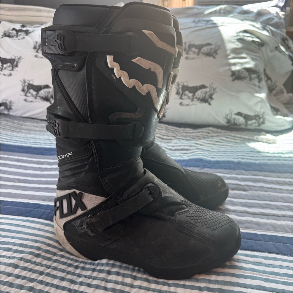 Fox Kids Black and White Riding Boots